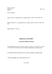 Predlog za izvršbo z novim izvršilnim sredstvom - na premičnine ali/in nepremičnine - Če dolžnik na bančnem računu nima dovolj denarnih sredstev za poplačilo dolga in je (ali bi bila) zato izvršba na njegov bančni račun neuspešna, lahko upnik tekom izvršilnega postopka poda predlog za nadaljevanje izvršbe z novim izvršilnim sredstvom. S tem obrazcem si ta predlog lahko sestavite sami in nadaljevanje izvršbe predlagate bodisi zgolj na dolžnikovih premičninah (npr. tehničnih napravah, ki se nahajajo na njegovem naslovu, avtomobilu…), bodisi zgolj na njegovih nepremičninah ali pa na premičninah in nepremičninah hkrati.
Predlog podate, če ste prejeli sklep s katerim je bil postopek izvršbe na dolžnikovem račun pri organizacij za plačilni promet (banki) ustavljen, ker dolžnik na računu ni imel dovolj denarih sredstev, kot tudi v primeru če sami ugotovite, da dolžnik na računu nima dovolj denarja za poplačilo vaše terjatve.
Predlog lahko vložite tako v primeru izvršbe na podlagi verodostojne listine, kot v primeru izvršbe na podlagi izvršilnega naslova.